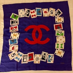 CHANEL--Vintage Purple Casino Scarf